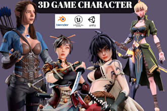 stylized 3d game character 3d model fortnite character 3d rigging unreal engine