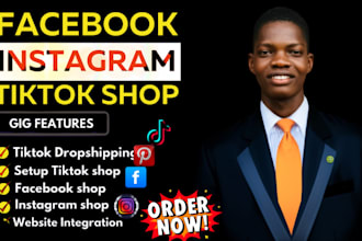 set up facebook shop, tiktok, instagram shop, fix meta pixel, shopify