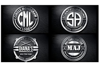 design realistic metallic silver, gold, steel or 3d logo