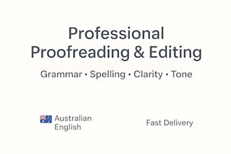 professionally edit and proofread your writing