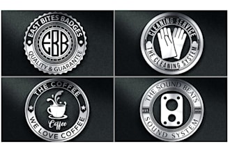 design realistic metallic silver, gold, steel or 3d logo