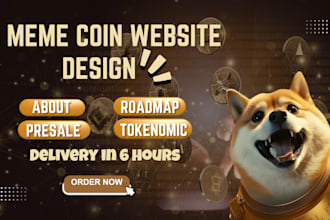 create memecoin token website, meme coin landing page, meme coin website