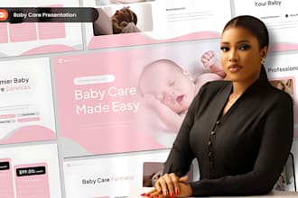 redesign your baby care pitch deck on powerpoint or google slides