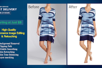 provide ecommerce  photo editing, image retouching
