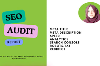 do a SEO website audit report