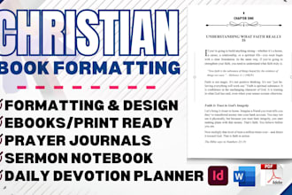 write, format christian ebook, printable prayer journal, daily devotion docs