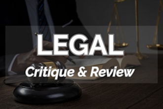 do legal editing review proofread critique for legal document agreement contract