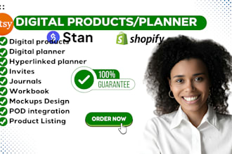 digital planner ecover bundle ebook hyperlinked planner 3d 2d mockup dvd cover