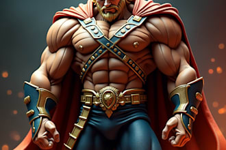create 3d action figures, articulated figure for printing