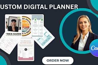 design digital planners, stickers, budgeting sheets, finance trackers and more
