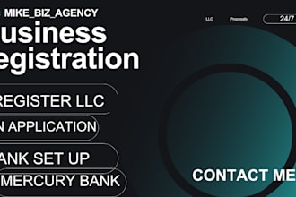 create USA llc obtain ein proof of address US address mercury bank stripe bank