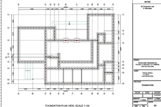 design floor plan, foundation plan, framing plan for city permit