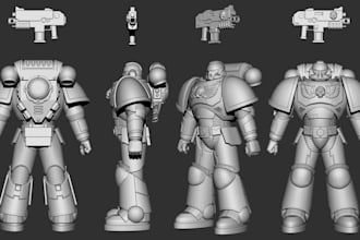 do custom 3d warhammer 3d miniature 3d character modelling 3d printing 3d model