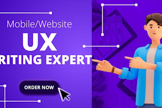 expert UX writing services for websites and apps