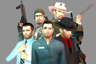 design custom gmod player model or custom character for your addon or roleplay
