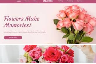 design highly profitable flower shopify bouquet floral store florist website