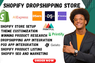 design or redesign shopify store website shopify dropshipping pod shopify mentor