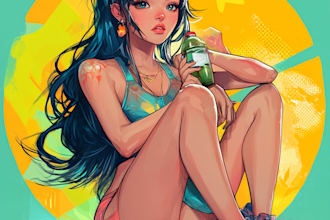 draw a pin up girl and pin up girl illustration