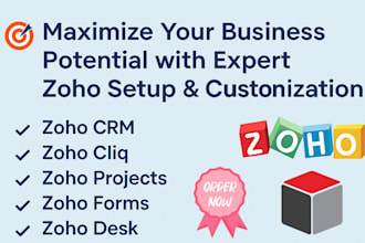 setup zoho one zoho crm zoho cliq project zoho form zoho desk zoho campaign