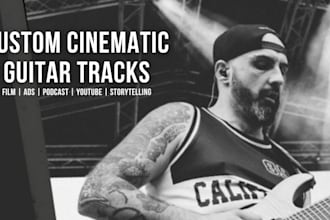 create ambient or cinematic guitar tracks for film ads or podcast