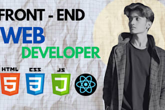 design and develop a responsive front end website using HTML, CSS, js