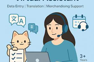 be your trilingual virtual assistant for client communication and data entry