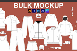 do 2d clothing mockups with 2d technical drawing including teck pack