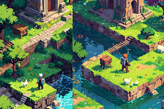 create custom pixel art, game assets, characters, tilesets, and animation