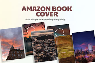amazon KDP professional book covers, fix designs, journal, notebook