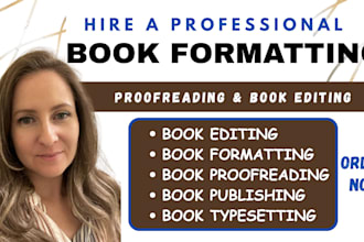 do book editing, proofread your fiction, nonfiction novel, layout design for kdp