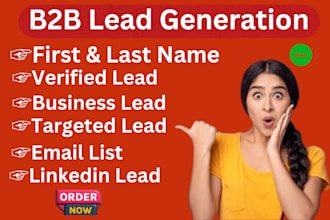 do b2b lead generation linkedin leads and email research in any location