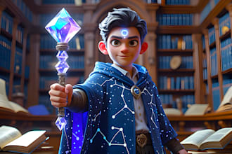 create custom ai 3d realistic cartoon avatars and animated characters