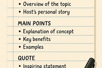 write your podcast show notes in 2 days