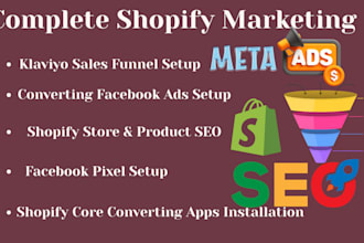 handle complete shopify marketing, shopify facebook ads klaviyo salesfunnel, SEO