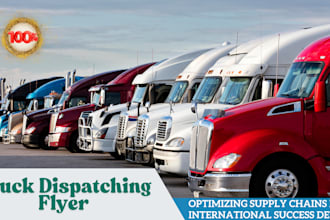 do truck flyer logistics transport design freight broker dispatch