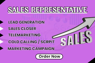 be your sales representative, telemarketing, lead generation, cold calling