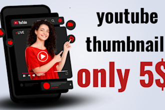 design an youtube thumbnail and fiverr images