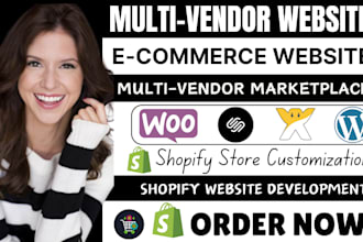 build shopify ecommerce website development store via multi vendor marketplace