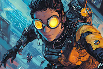 make a sci fi art , sci fi character and concept art