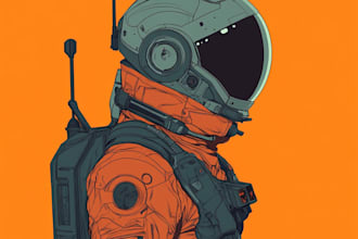 do sci fi character illustration or sci fi character art