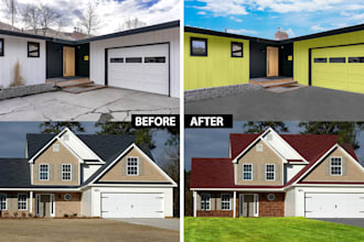 do house exterior or interior color change and editing