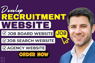 develop modern job board, portal search recruitment agency, staffing website
