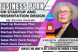 create canva, google slides, keynote, ms powerpoint presentation, investor pitch