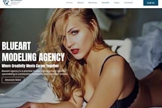 design onlyfans agency website, onlyfans management website, modeling website