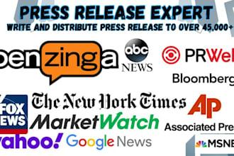 do press release writing and PR distribution for crypto on yahoo  google news