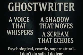 ghostwrite or rewrite a scary horror story