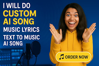 do custom ai song, music lyrics, text to music ai song