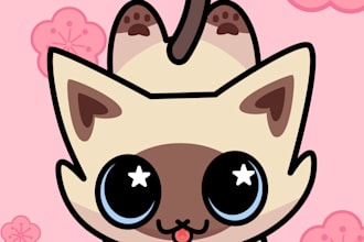 do kawaii and cute vector illustrations for you