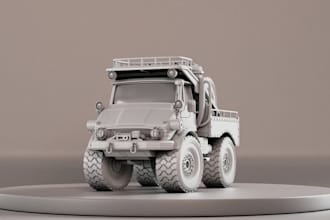 model 3d car rendering, car wrap, body kits, truck vehicle for printing,rc model