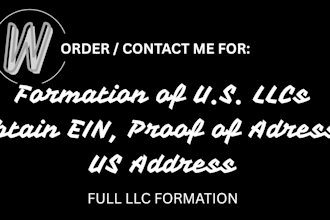 do formation of US llc wyoming llc proof of address US address obtain ein